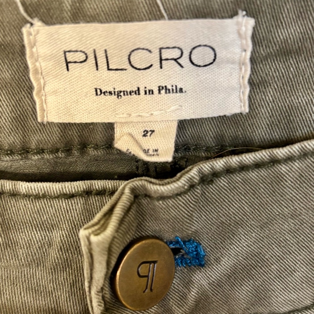 Pilcro Olive Green Utility Pants Size 27 - Picture 2 of 3